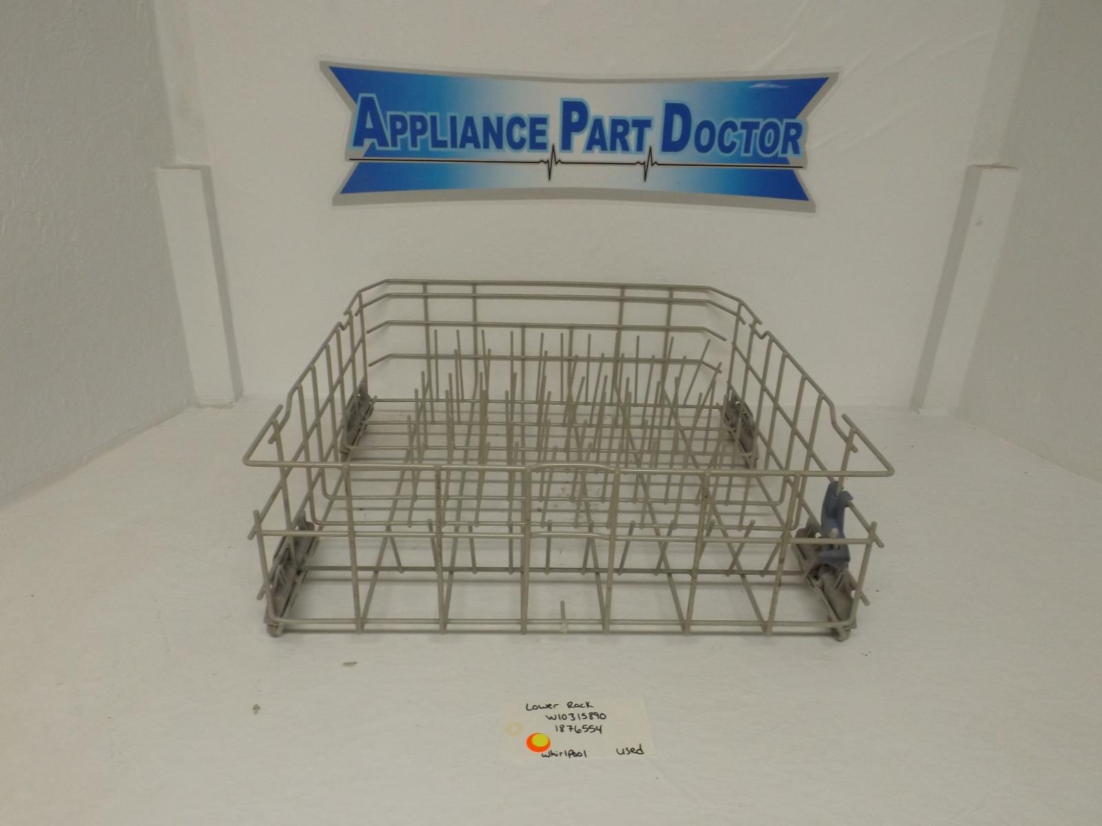 Whirlpool Dishwasher W10315890 1876554 Lower Rack Used Whirlpool Dishwasher W10315890 1876554 Lower Rack Used